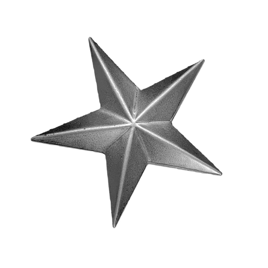 The small metal raised star looks great when many are used on your metalworking projects.