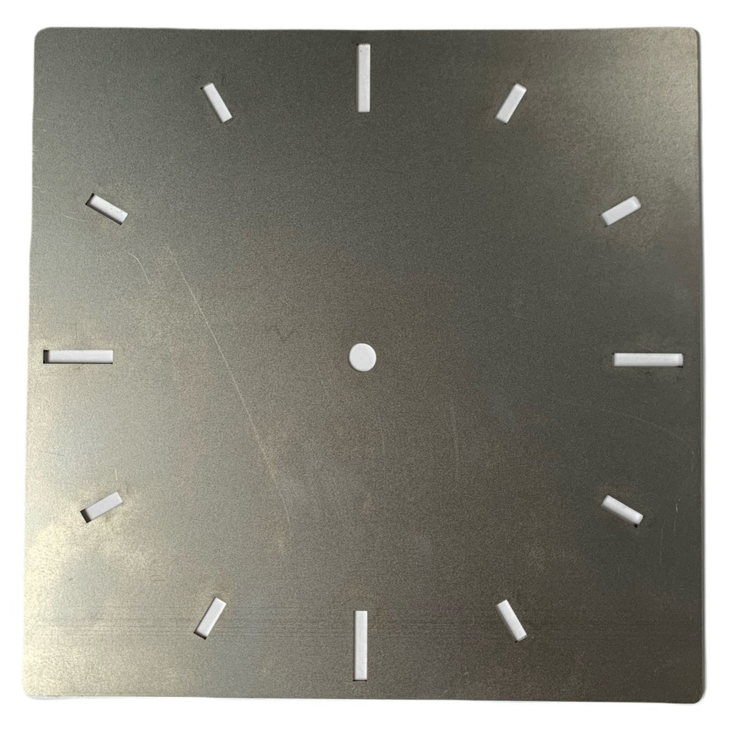 A large modern Square Clock Face made from steel ideal for clock backings