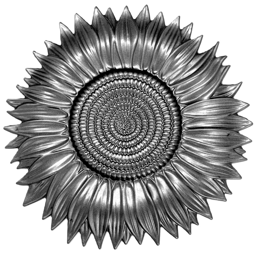 A large pressed metal sunflower containing a great amount of detail -ideal for brightening up designs once coloured