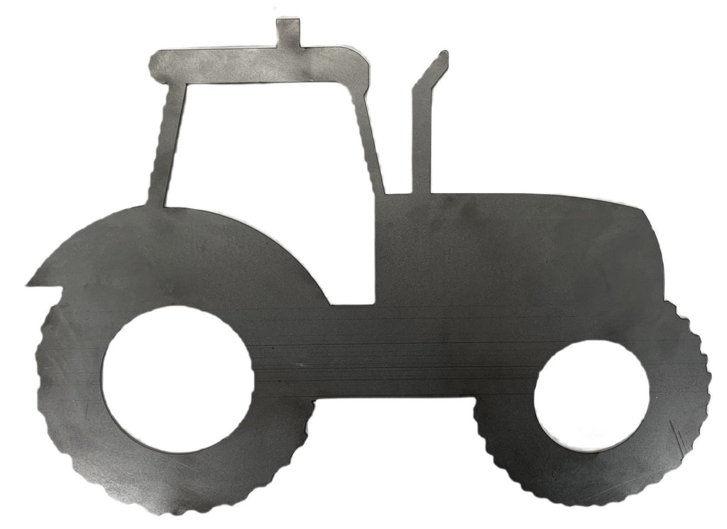 Laser farm tractor silhouette