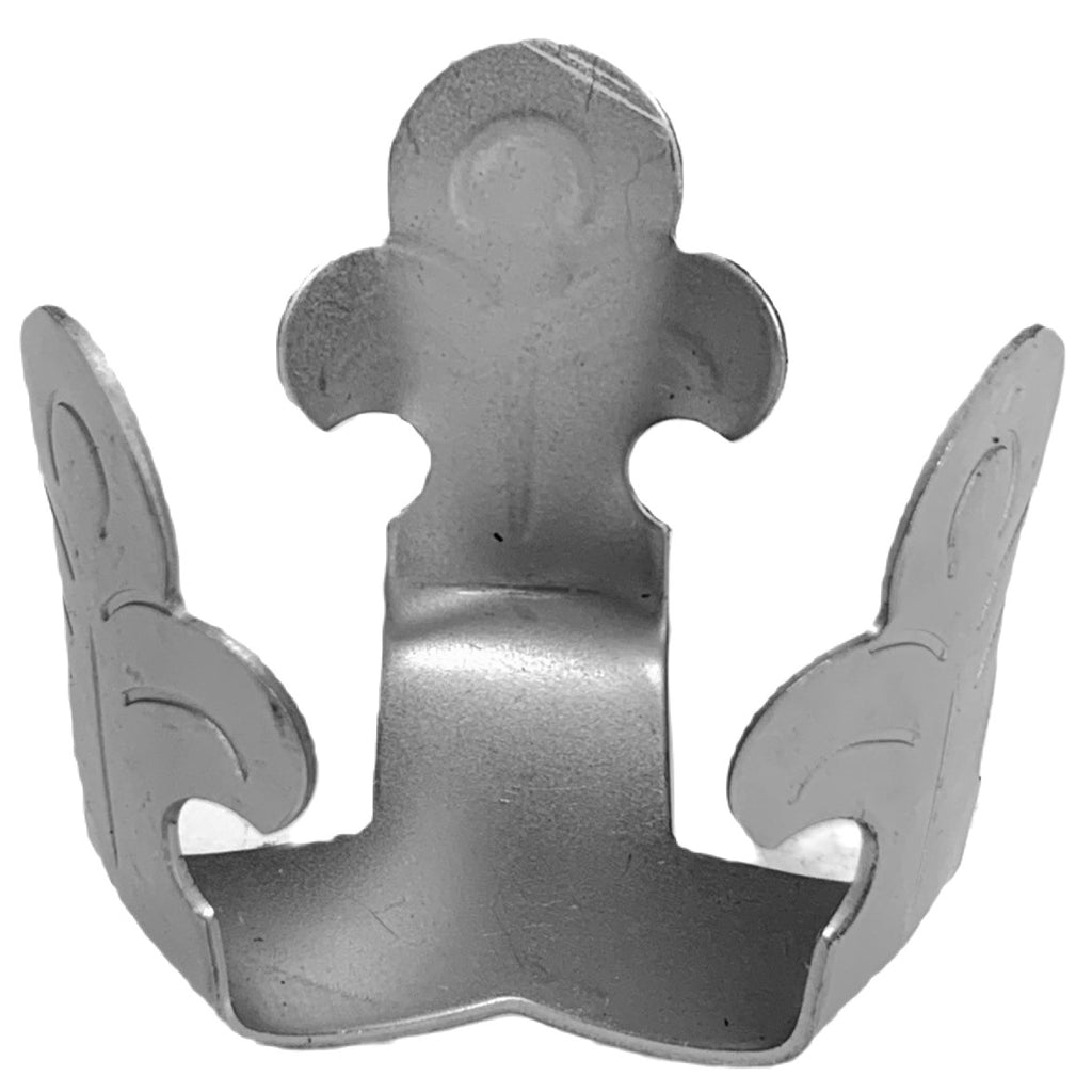Ideal as a glass candle holder or for church candles in a fleur de lys style