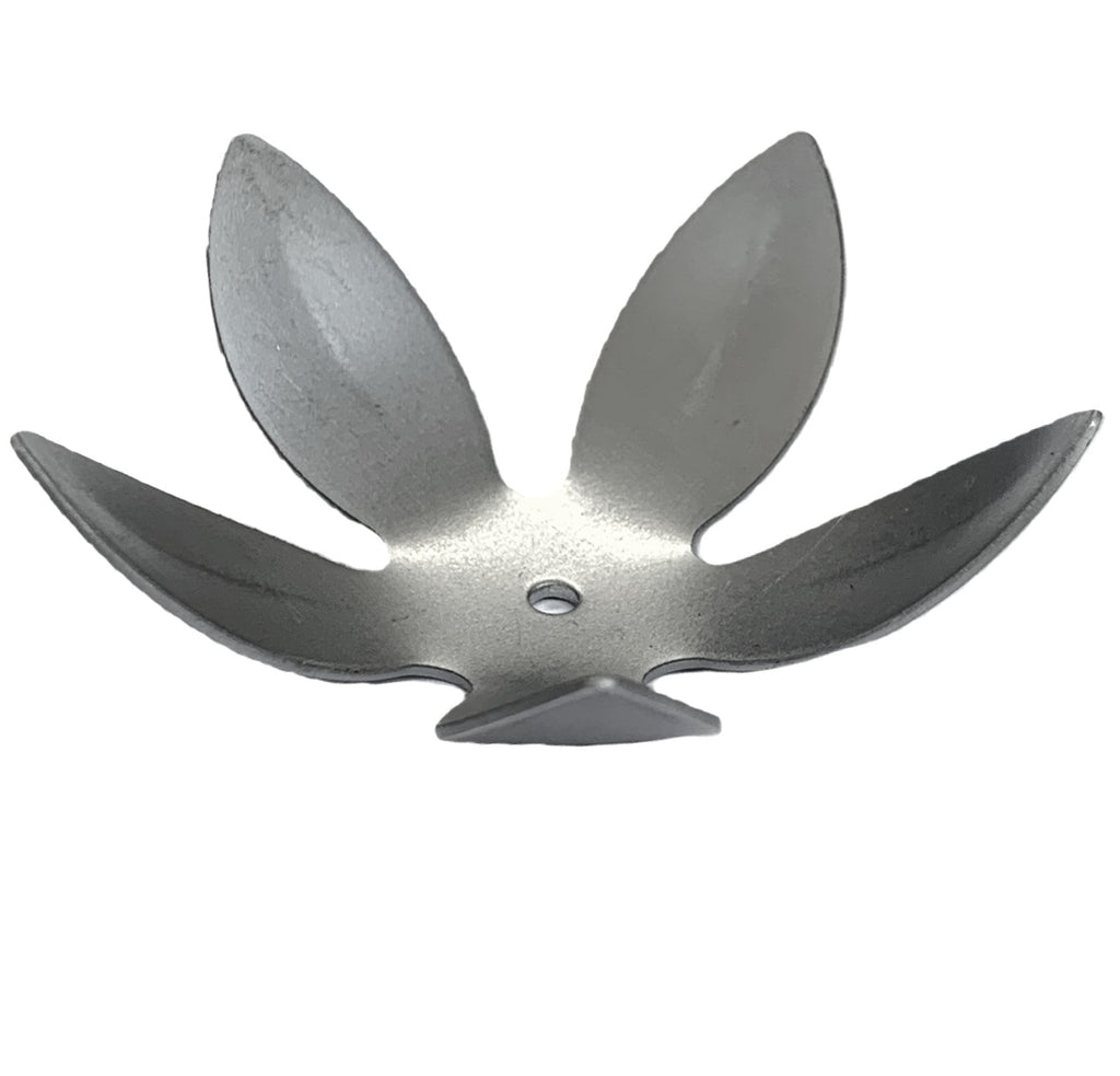 A five petal - flower shaped candle holder that can be opened or closed for different size candles