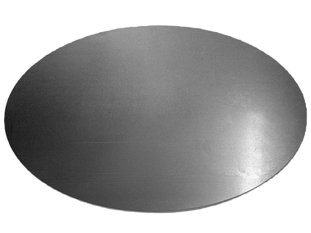 Metal silhouette sign made out of steel in the shape of an oval