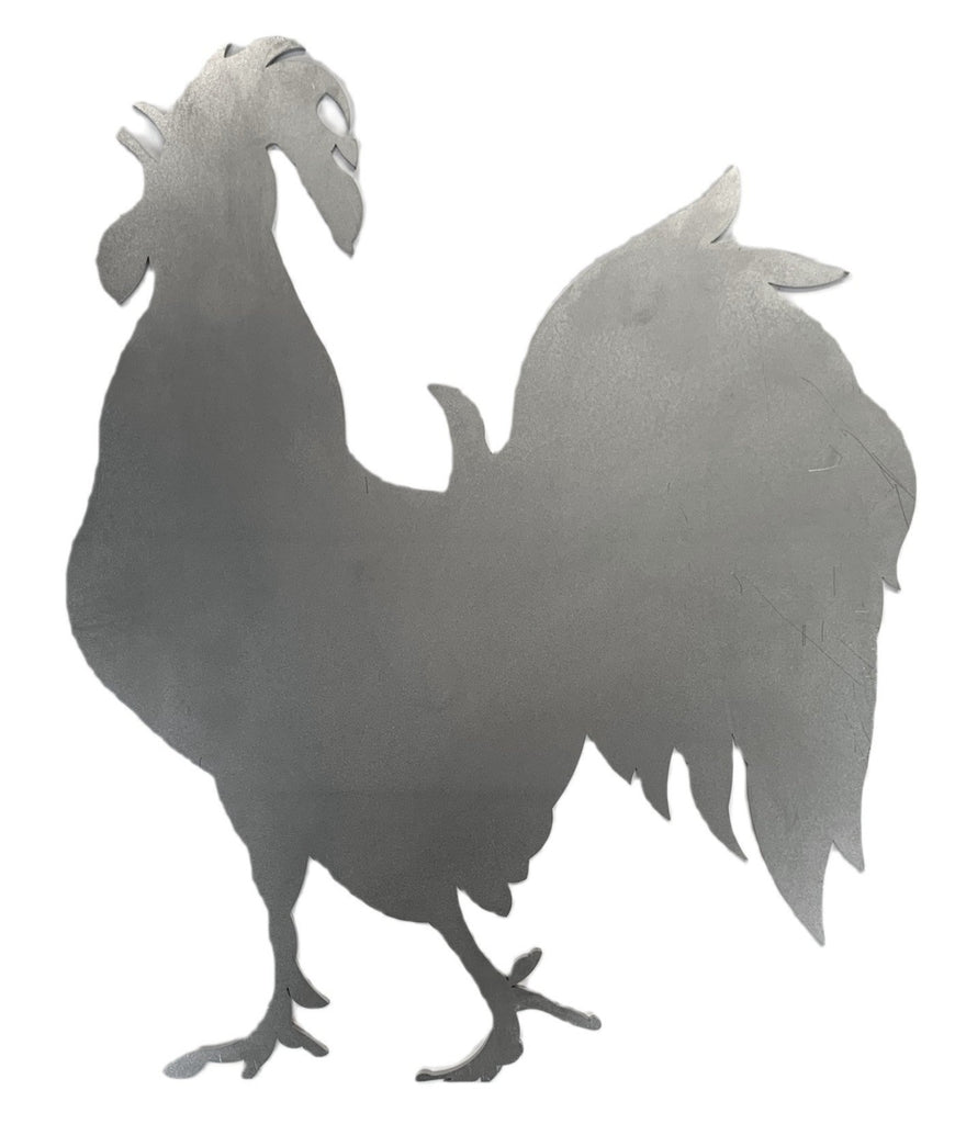 Laser cockerel chicken farm silhouette