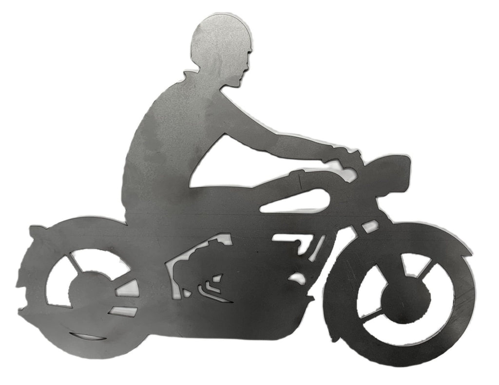 Laser motorbike silhouette