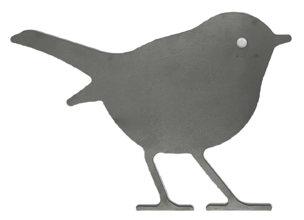 Laser robin bird silhouette