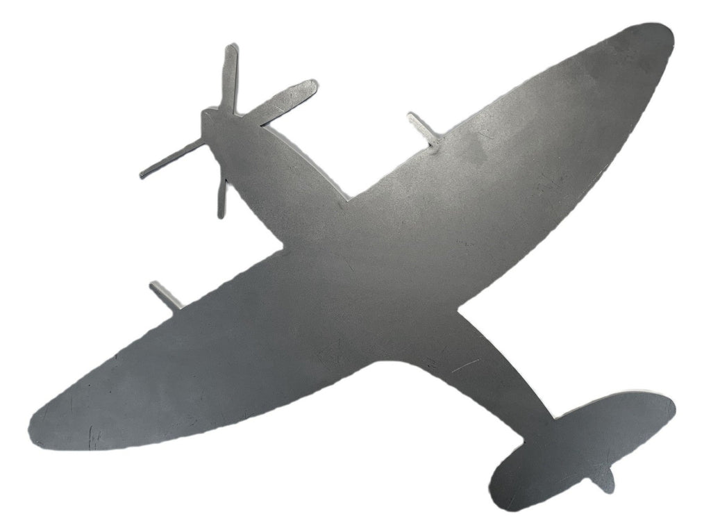 Laser spitfire war plane silhouette