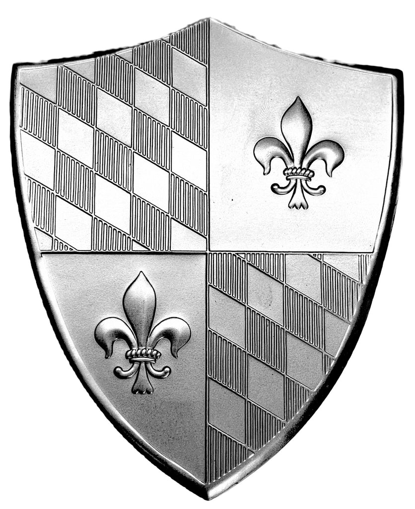 The Heraldic shied is a small tin metal shield with great detail you can attach easily