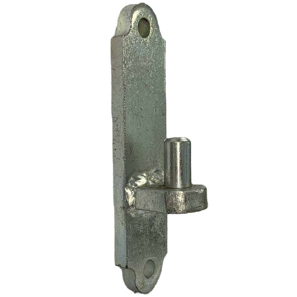 A decorative fixing plate with a 12mm hinge pin for small to medium gates
