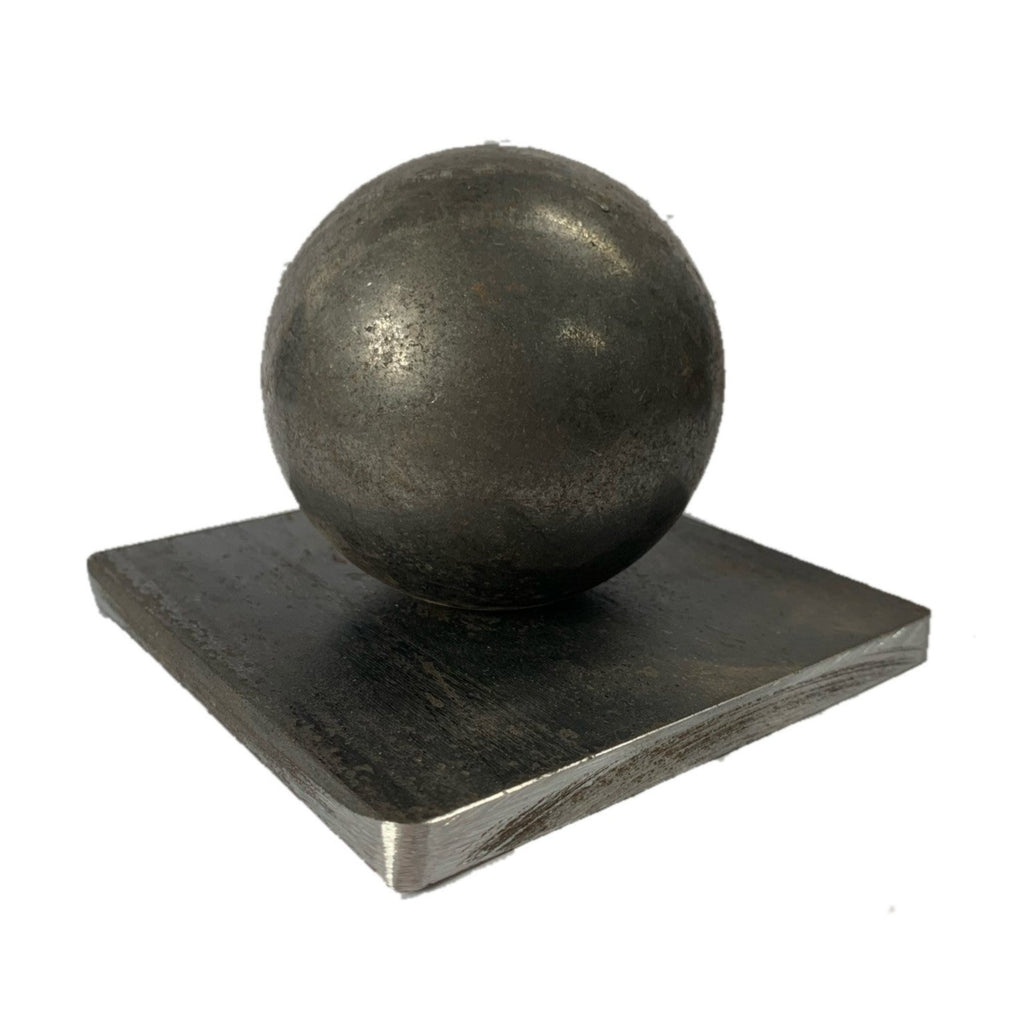 A medium sized Post Top on a square base containing a hollows sphere