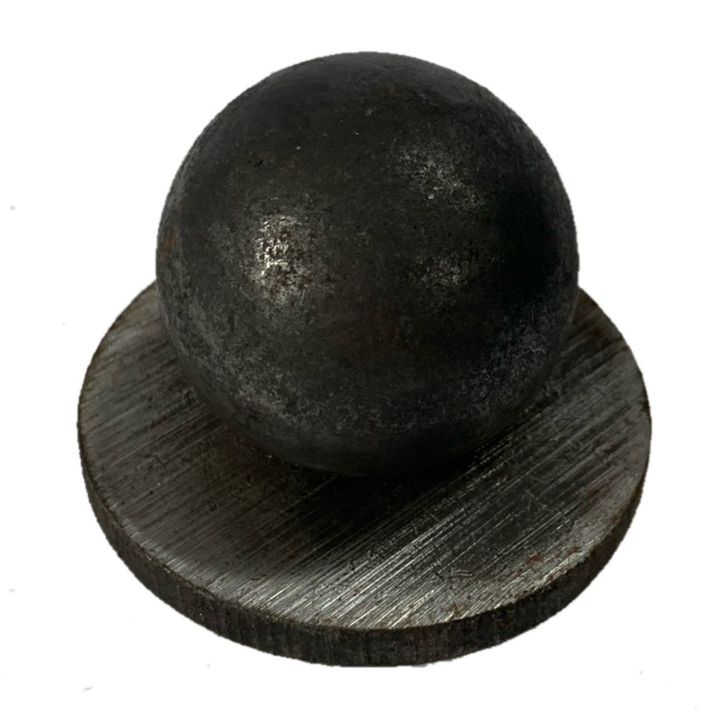 Round Metal Fence Post Cap with a hollow sphere ideal for wrought iron fencing