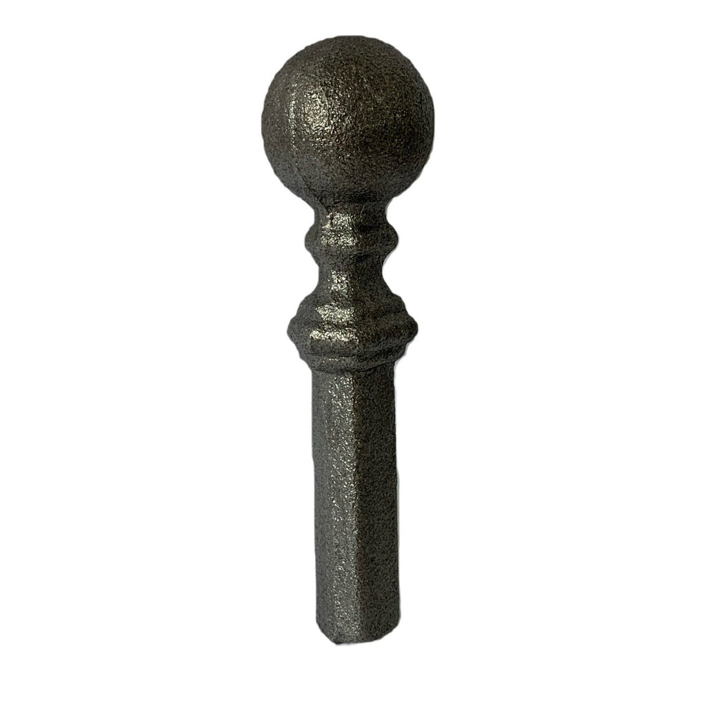 Small Wrought Iron Garden Parts with a square shaft and a large ball top